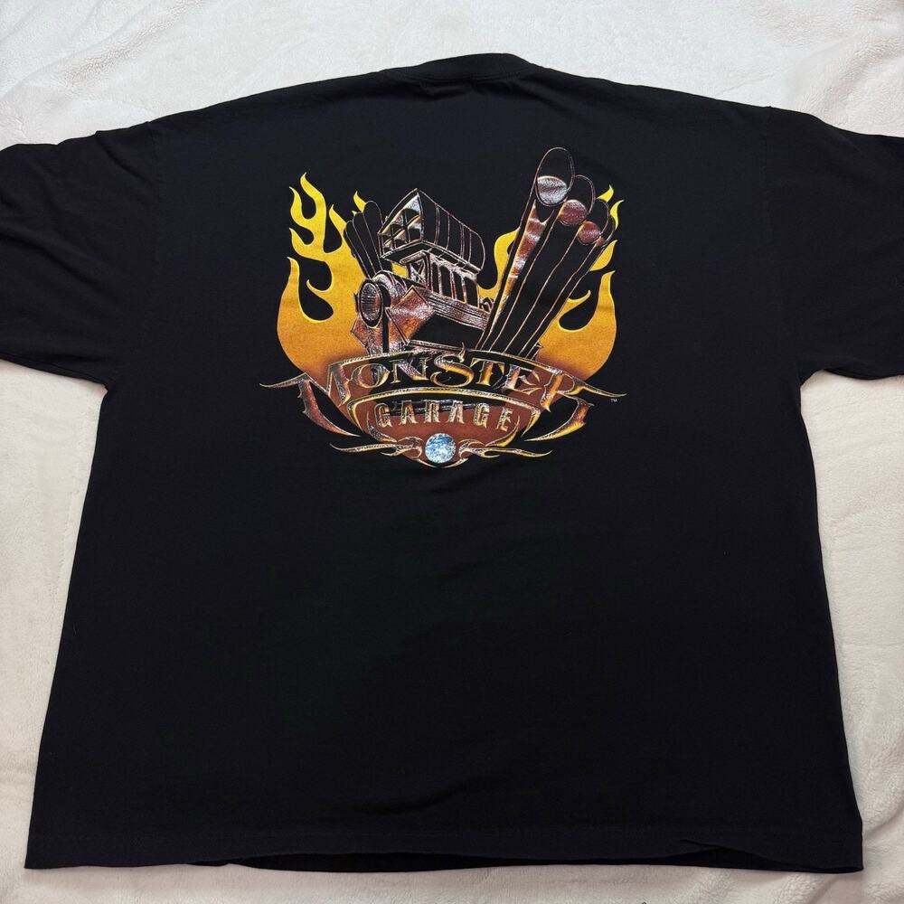 Monster Garage Men’s 3XL XXXL Black Graphic T-Shirt 100% Cotton Short Sleeve Tee